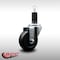 Service Caster 3.5'' SS Hard Rubber Wheel Swivel 1-1/4'' Expanding Stem Caster SCC-SSEX20S3514-HRS-114 - alternate 3
